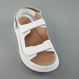 Сандалі жіночі шкіряні 588995 Білі фото 2