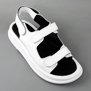 Сандали женские кожаные 588995 Белые фото 2