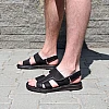 Сандалі чоловічі шкіряні 589171 Чорні розпродаж
