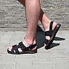 Сандалі чоловічі шкіряні 589171 Чорні розпродаж