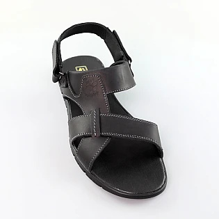 Босоножки мужские кожаные 558224 Черные фото 2