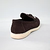 Лоферы женские осенние замшевые 589231 Темно-коричневые