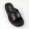 Шлепанцы женские кожаные 589288 Черные распродажа