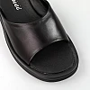 Шлепанцы женские кожаные 589288 Черные распродажа