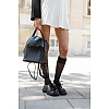 Лофери жіночі на тракторній підошві 589503 Чорні