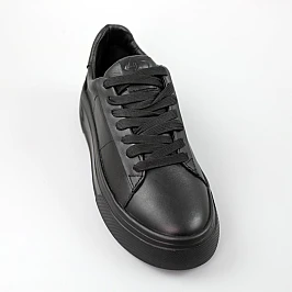 Кеди жіночі шкіряні 589613 Чорні фото 2