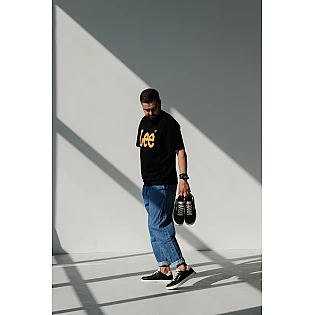 Кеды мужские кожаные 589522 Черные распродажа фото 2