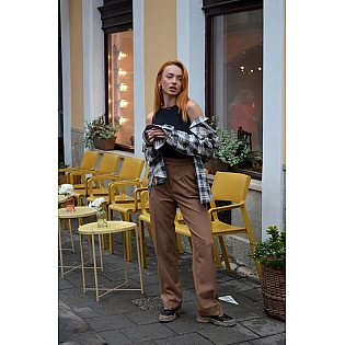 Ботинки женские кожаные 589721 Черные бежевые распродажа фото 2