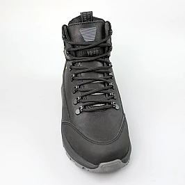 Ботинки мужские кожаные мех 589901 Черные фото 2