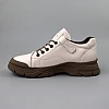 Кроссовки женские осенние кожаные 590102 Молочные