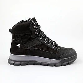 Ботинки подростковые кожаные мех 590269 Черные фото 1