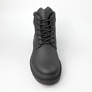 Ботинки мужские кожаные мех 590345 Черные фото 2