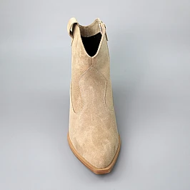 Черевики козаки жіночі замшеві байка 590359 Бежеві розпродаж фото 2