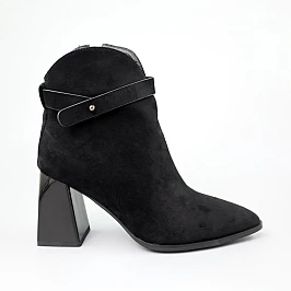 Черевики жіночі замшеві байка 590330 Чорні фото 1