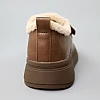 Лоферы женские кожаные мех 589624 Коричневые