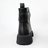 Ботинки женские кожаные мех 590441 Черные