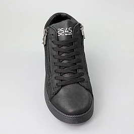 Кеди підліткові шкіряні хутро 589953 Чорні розпродаж фото 2