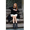 Ботинки женские кожаные мех 590685 Черные