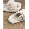 Домашние тапочки мех 590872 Белые