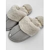 Хатні тапочки з хутряним виворотом 590858 Сірі