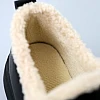 Лоферы женские кожаные мех 589625 Черные