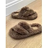 Домашние тапочки мех 590871 Коричневые