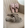 Домашние тапочки меховые 590828 Розовые