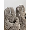 Домашние тапочки меховые 590832 Серые