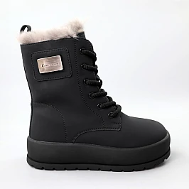 Ботинки детские мех 590695 Черные фото 1