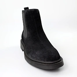 Ботинки мужские замшевые байка 590724 Черные фото 2