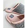 Домашние тапочки 584778 Серые розовые