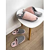 Домашние тапочки 584778 Серые розовые