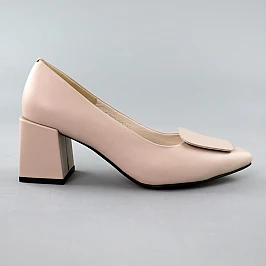 Туфлі човники жіночі шкіряні 591501 Бежевий  фото 1