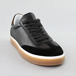 Кеды мужские кожаные 591666 Черные фото 2