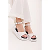 Сандали женские кожа 591875 Белые распродажа