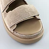 Сандали женские замш 591879 Серые Бежевые
