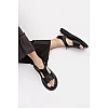 Сандали женские кожа 591865 Черные распродажа