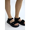 Сандали женские замша 591967 Черные