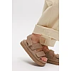 Сандали женские замш 591992 Бежевые