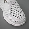 Лофери жіночі шкіра літні перфорація 592088 Білі