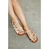 Сандали женские кожа 591982 Бежевые