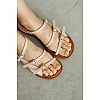 Сандали женские кожа 591982 Бежевые