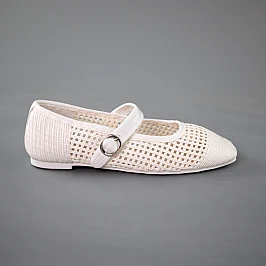 Балетки жіночі сітка літні 592334 Білі розпродаж фото 1