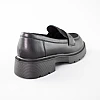 Лофери жіночі шкіра на тракторній підошві 592378 Чорні