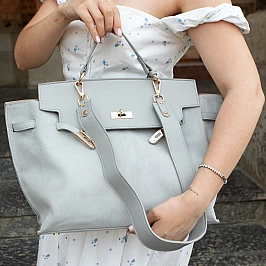 Сумка жіноча замш 592354 Сіра фото 1