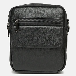 Сумка шкіряна 592026 Чорна фото 2