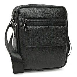 Сумка шкіряна 592026 Чорна фото 1