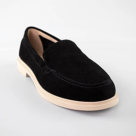 Лофери жіночі замшеві 592532 Чорні фото 2