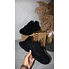 Кроссовки женские нубук стразы 592708 Черные