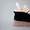 Ботинки женские замшевые мех 592875 Черные